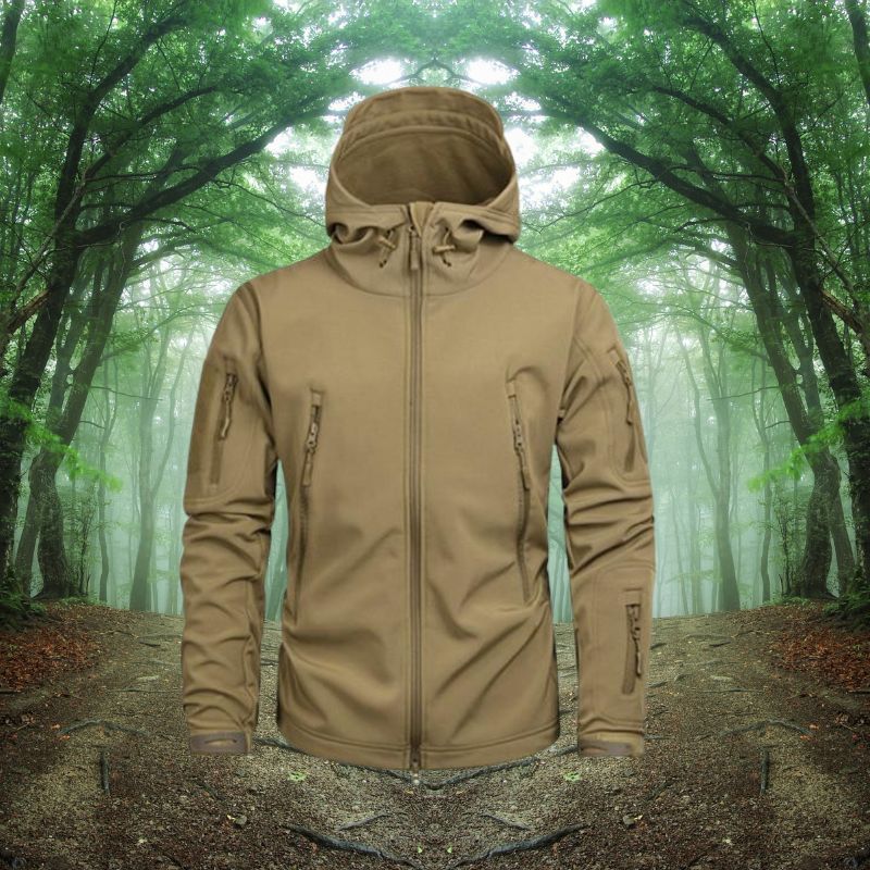 Chaqueta de Exterior con Capucha de Hombre | Multi Bolsillo