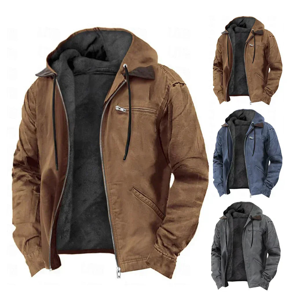 Chaqueta con Capucha de Hombre | Forro Polar