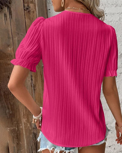 Blusa de Mujer | Encaje Cuello en V