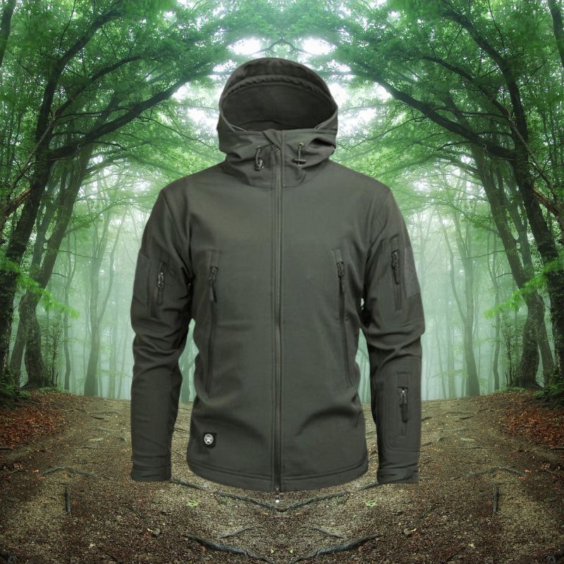 Chaqueta de Exterior con Capucha de Hombre | Multi Bolsillo