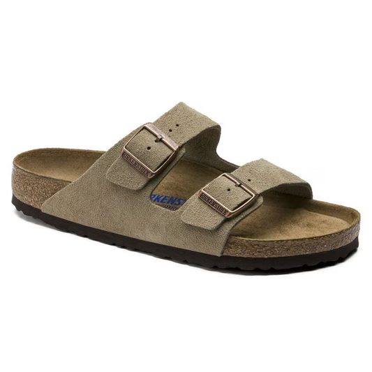 Arizona | Cuero de ante color topo – sandalias casuales con plantilla anatómica flexible