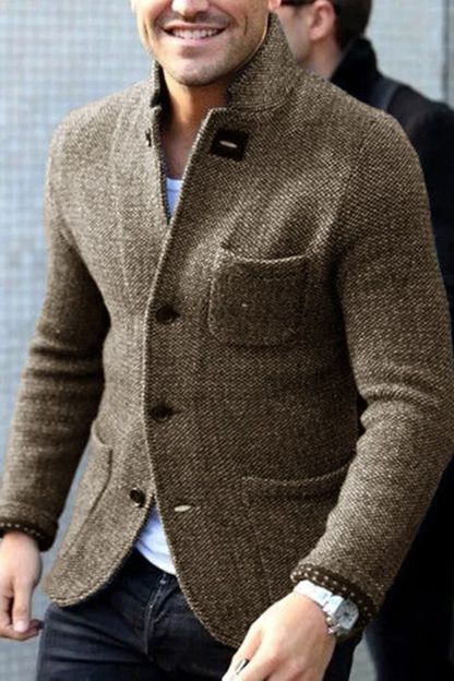 Chaqueta Cárdigan Abotonada de Hombre | Estilo Retro