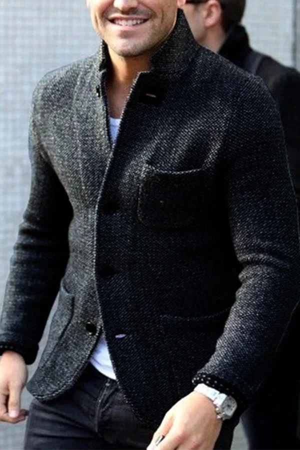 Chaqueta Cárdigan Abotonada de Hombre | Estilo Retro