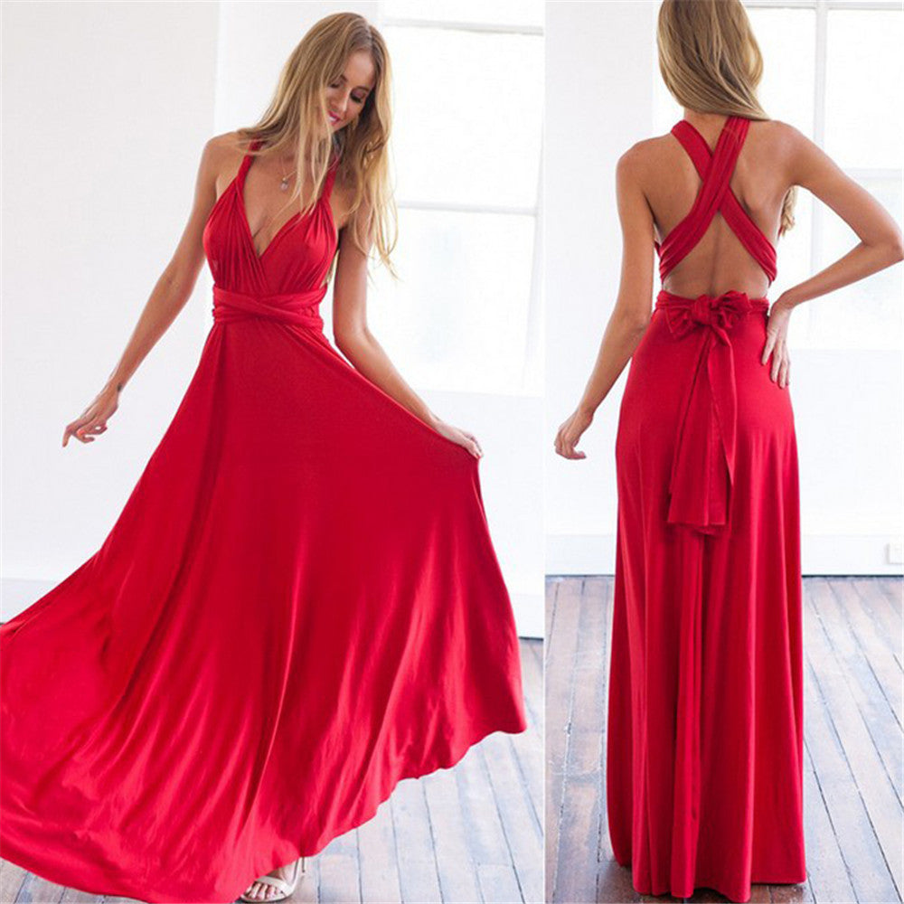 Vestido Largo de Mujer | Estilo Envolvente de Boda