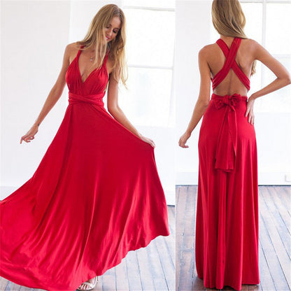 Vestido Largo de Mujer | Estilo Envolvente de Boda