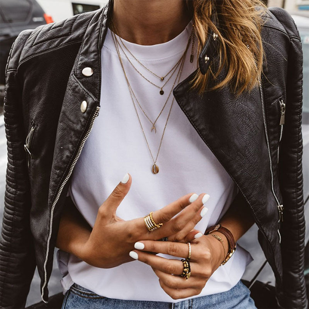 Chaqueta biker entallada para mujer | Mangas acolchadas