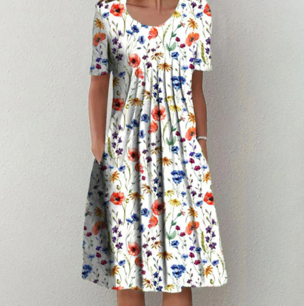 Vestido midi estampado de mujer | verano