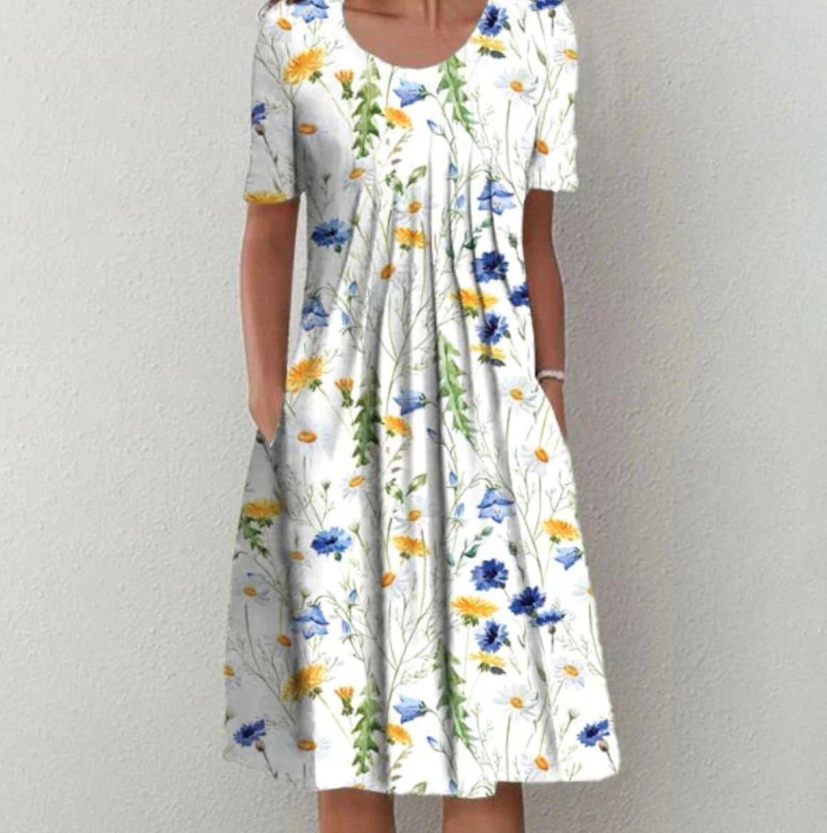 Vestido midi estampado de mujer | verano