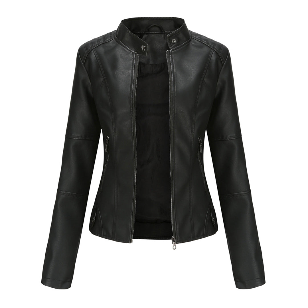 Chaqueta biker para mujer | Cuello subido