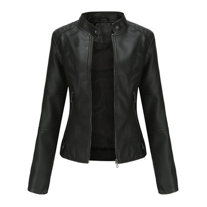 Chaqueta biker para mujer | Cuello subido