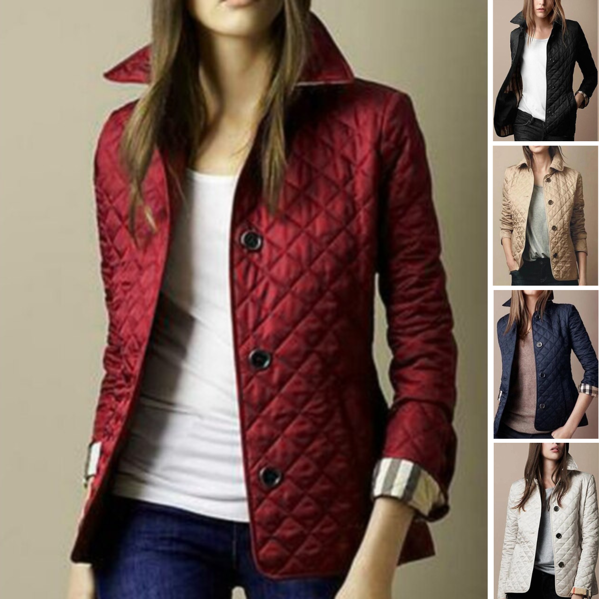 Chaqueta acolchada para mujer | Cierre de botones