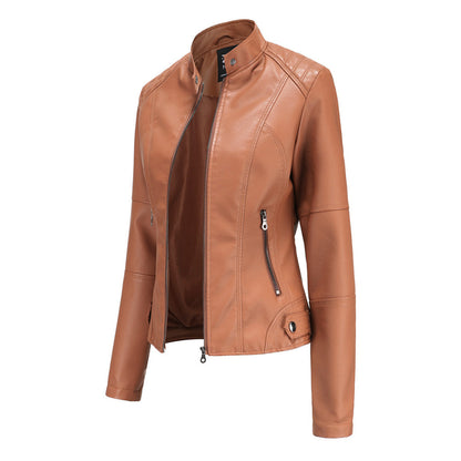 Chaqueta biker para mujer | Cuello subido
