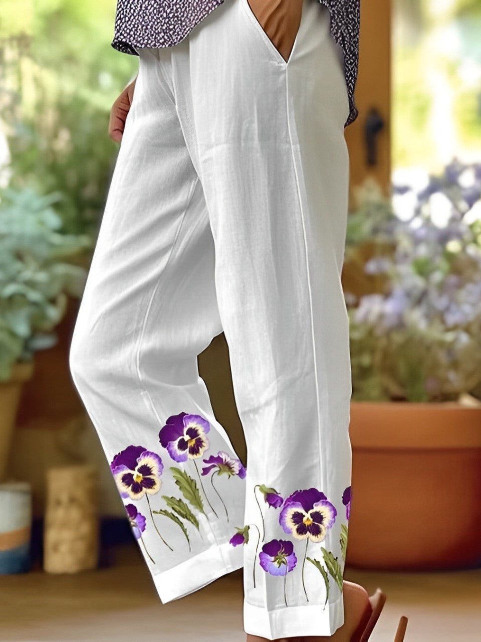 Exquisitos pantalones con estampado de cordones (Estilo 7)