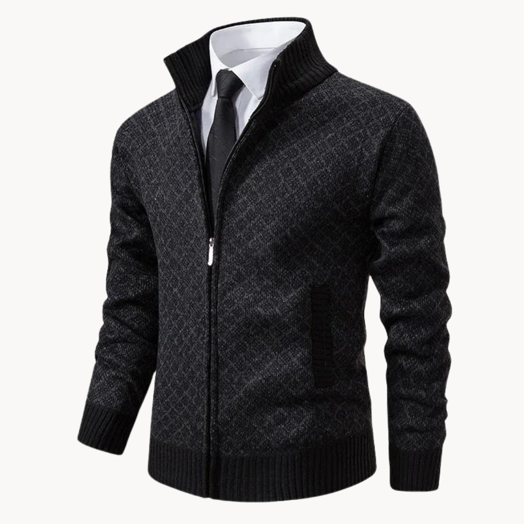 Suéter de Cuello Alto de Hombre | Tejido con Patrón