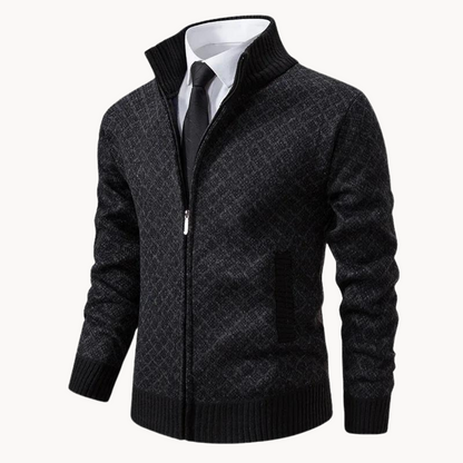 Suéter de Cuello Alto de Hombre | Tejido con Patrón