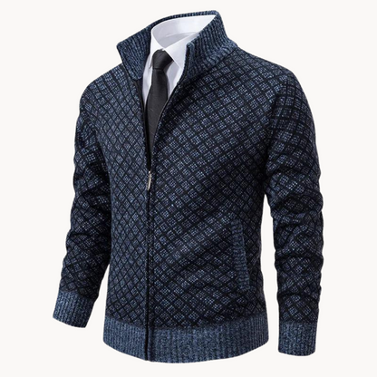 Suéter de Cuello Alto de Hombre | Tejido con Patrón