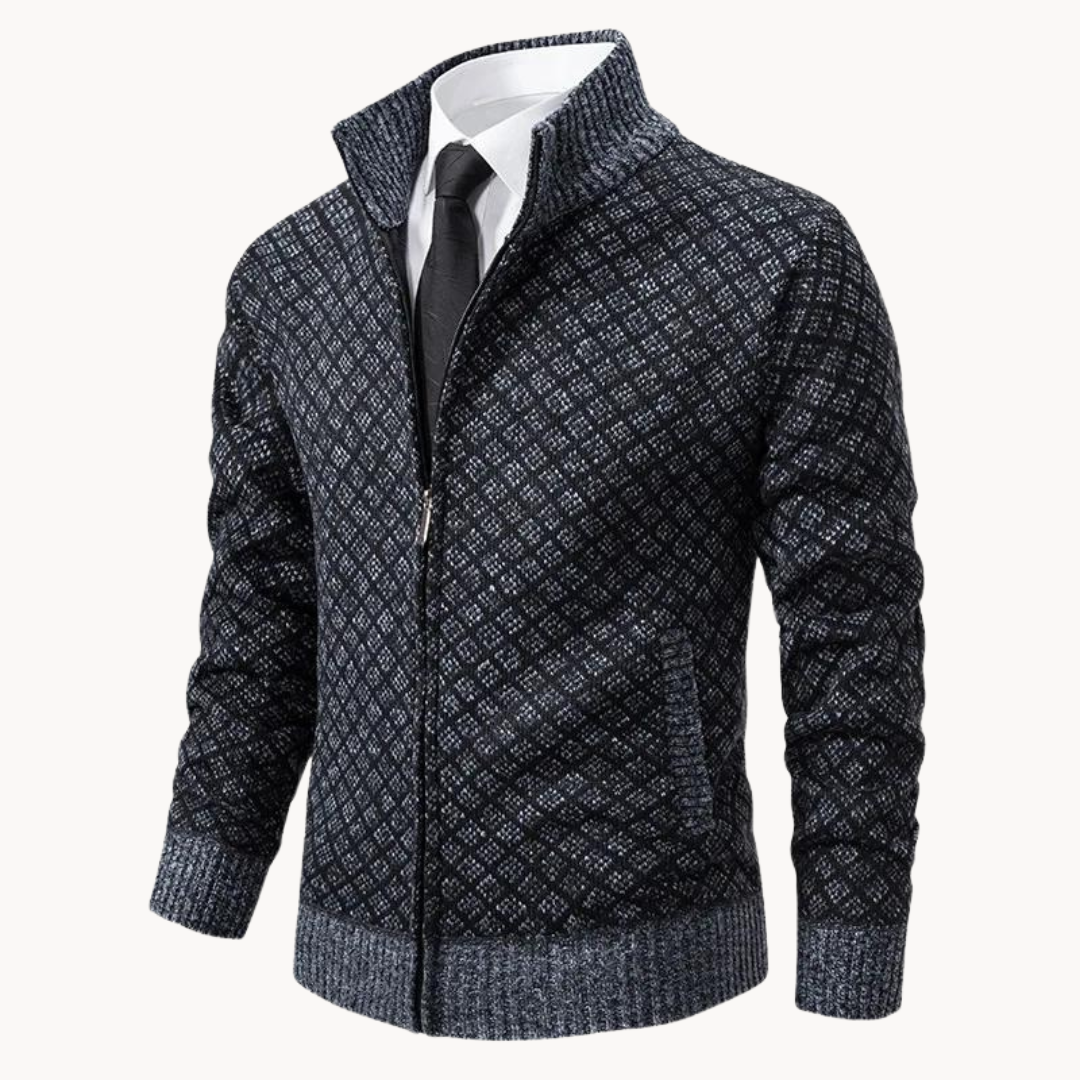 Suéter de Cuello Alto de Hombre | Tejido con Patrón