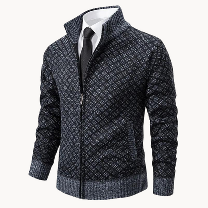 Suéter de Cuello Alto de Hombre | Tejido con Patrón