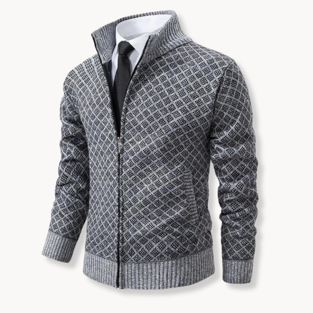 Suéter de Cuello Alto de Hombre | Tejido con Patrón