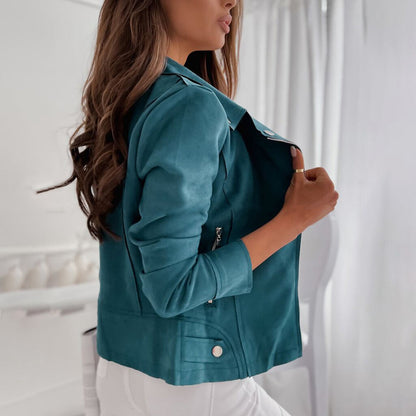 Chaqueta moto para mujer | Cremallera asimétrica