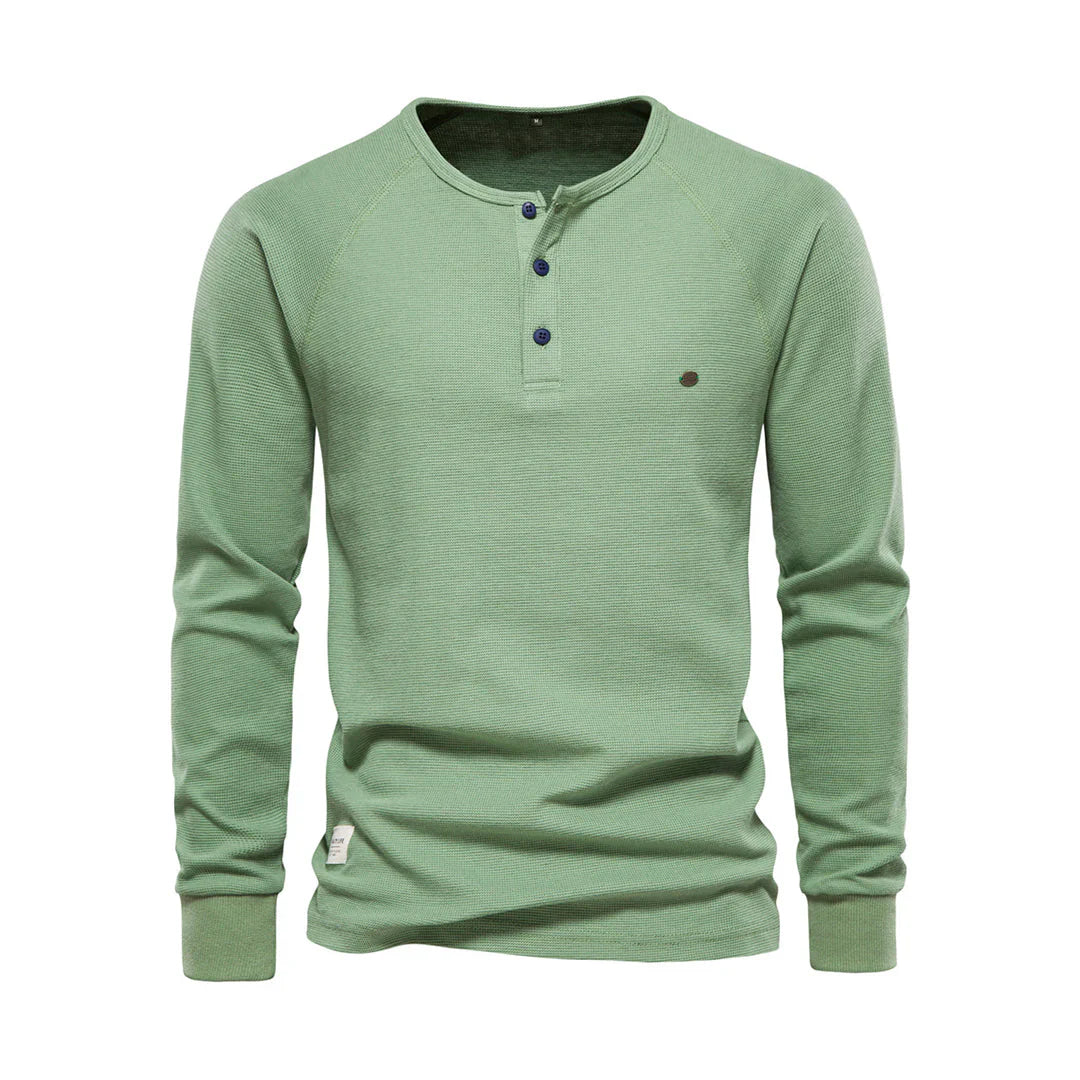 Camiseta Henley de Hombre | Manga Larga