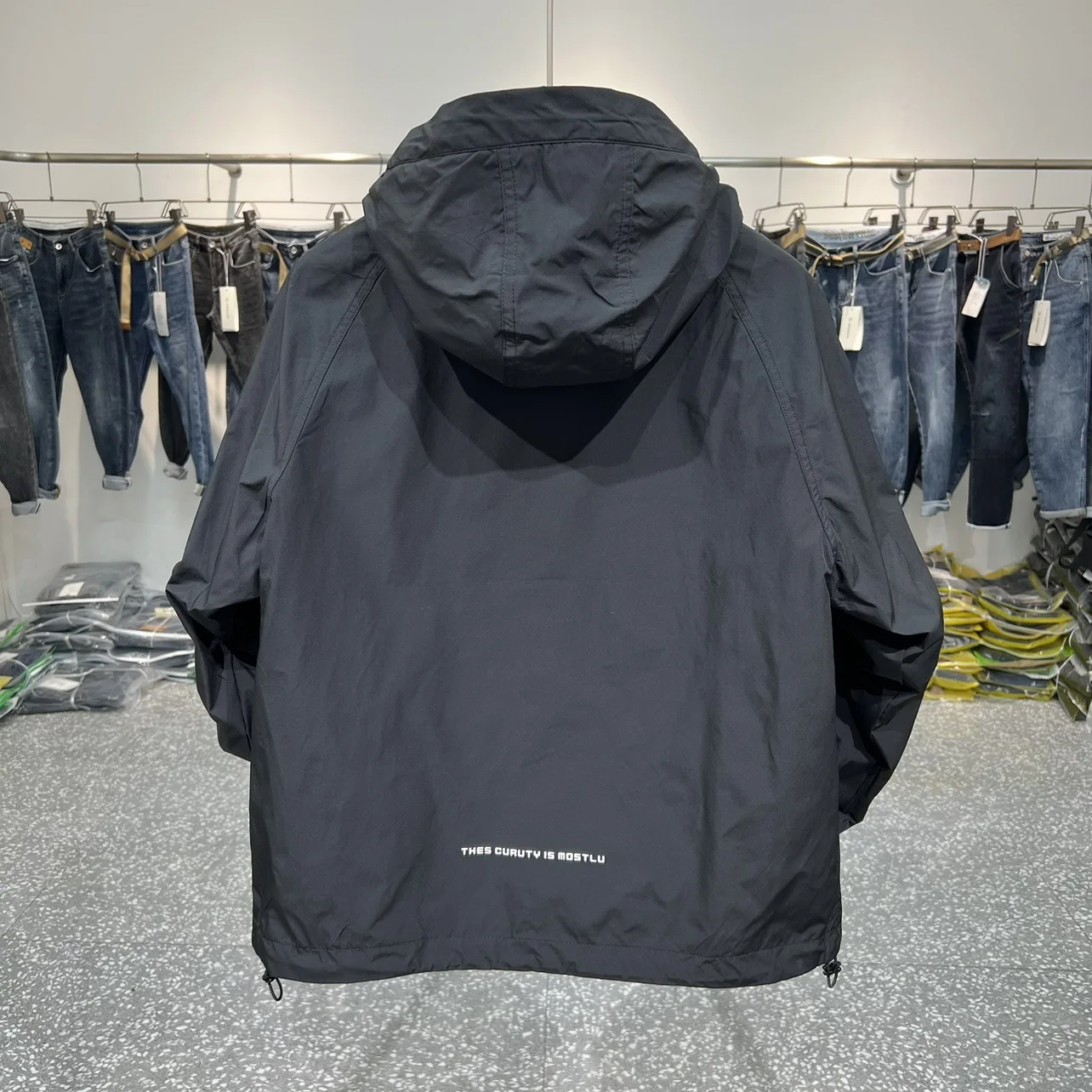 Half zip hooded work jacket