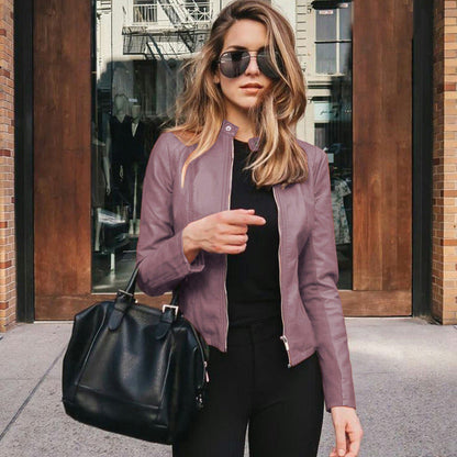 Chaqueta biker para mujer | Cierre delantero