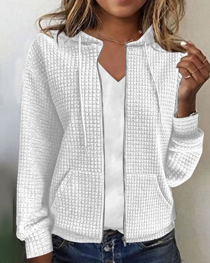 Chaqueta con Capucha de Mujer | Cremallera Frontal