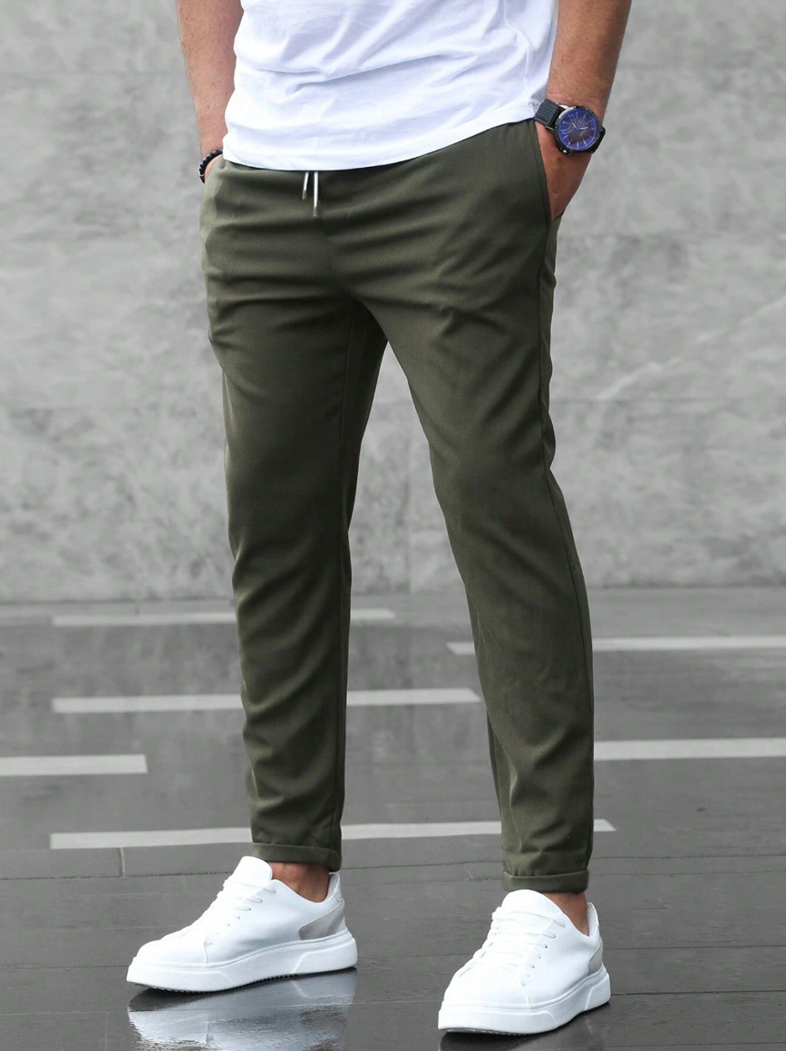 Pantalones Elásticos de Hombre | Cintura con Cordón