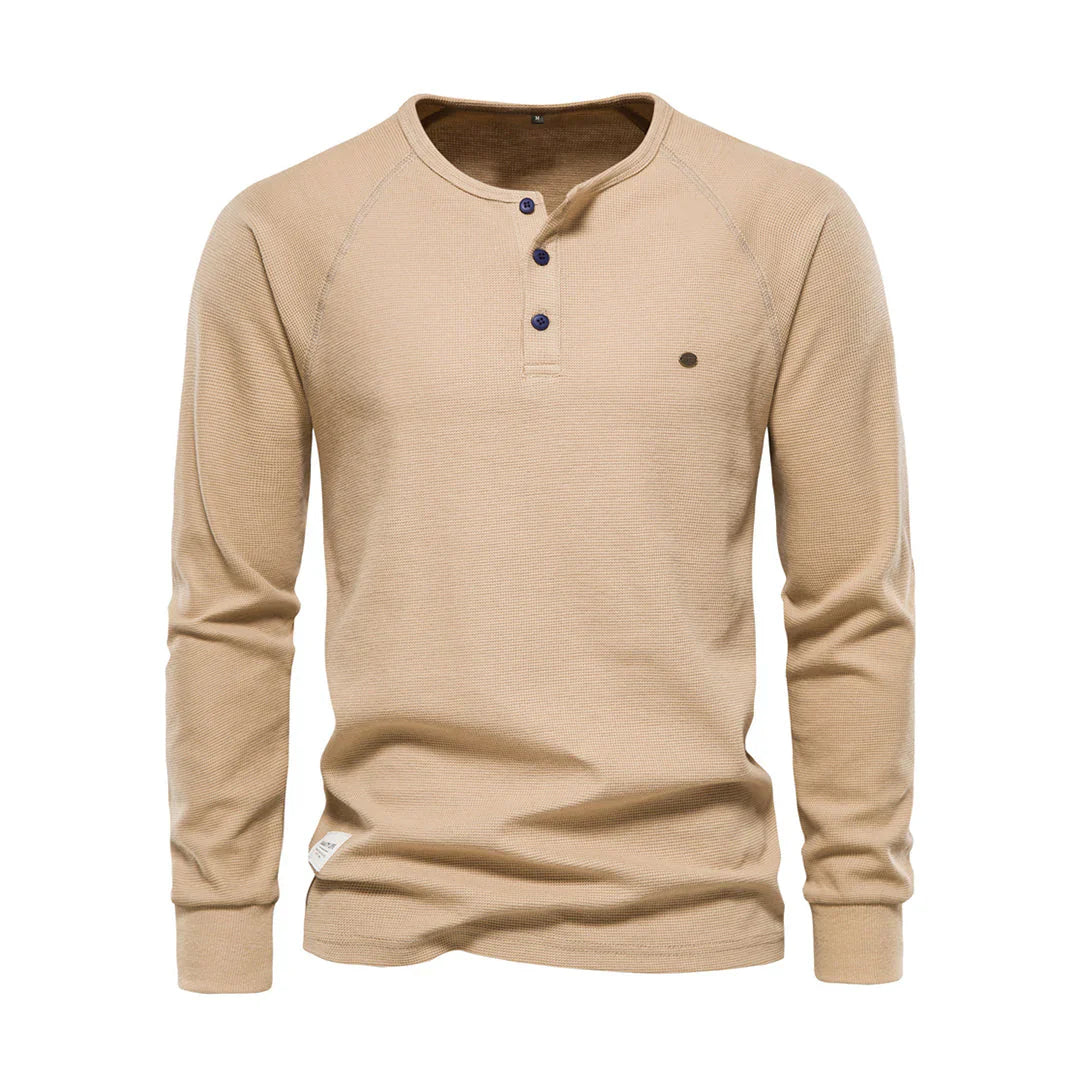 Camiseta Henley de Hombre | Manga Larga