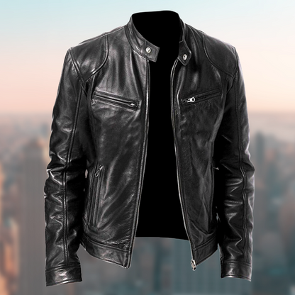 Chaqueta de Cuero Clásica de Hombre | Biker