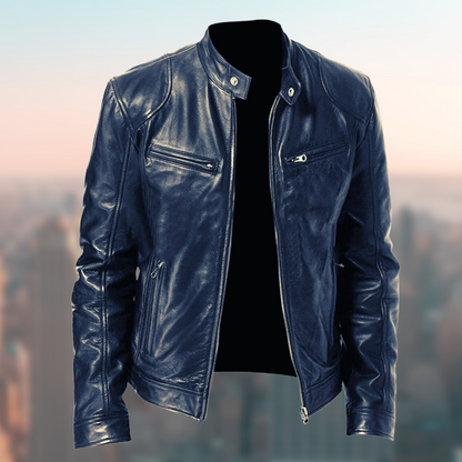 Chaqueta de Cuero Clásica de Hombre | Biker