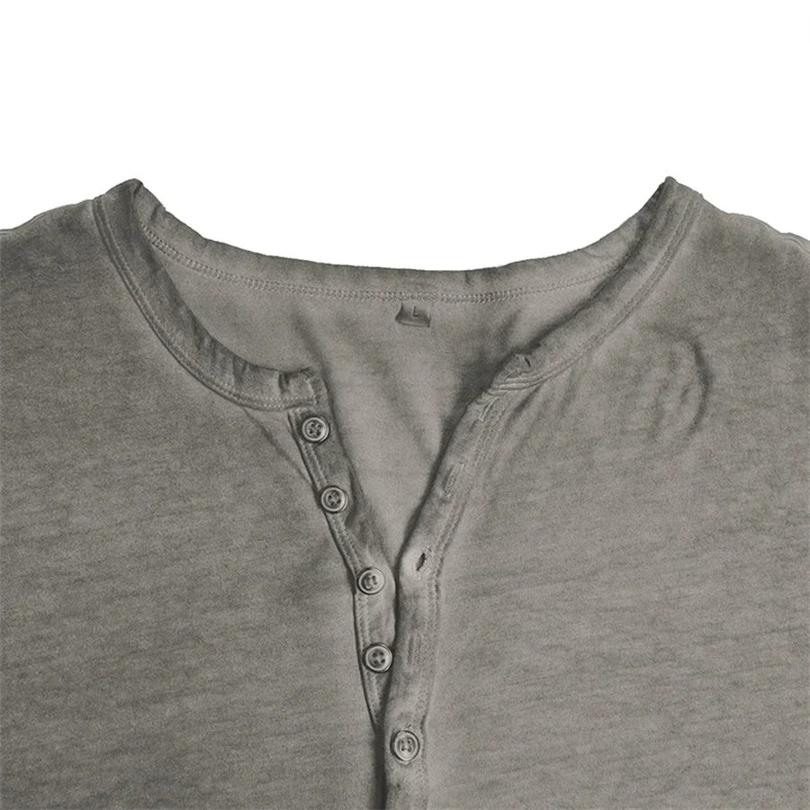Camisa Henley de Hombre |  Manga Larga