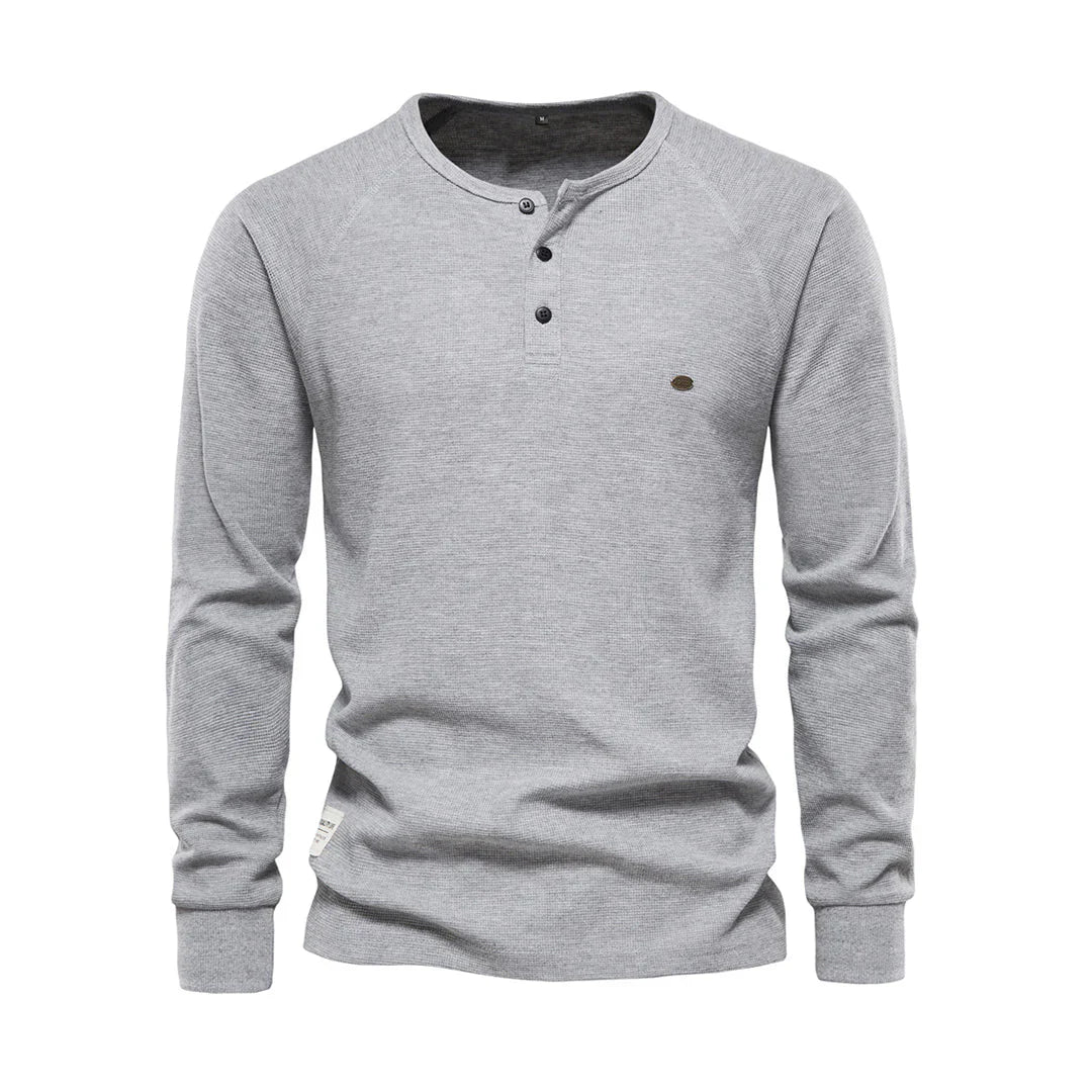 Camiseta Henley de Hombre | Manga Larga
