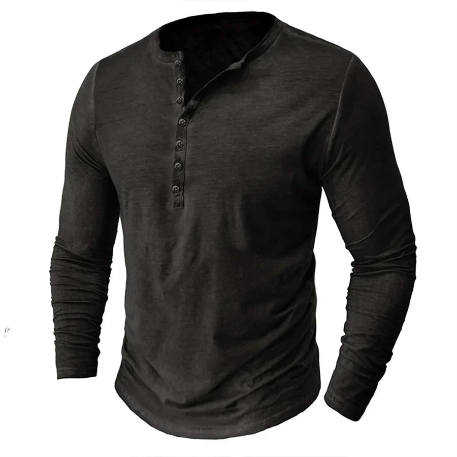 Camisa Henley de Hombre |  Manga Larga