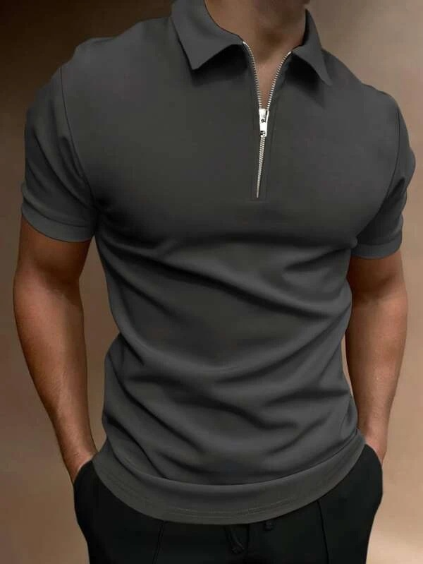 Polo casual de manga corta para hombre