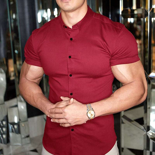 Camisa de Hombre de Manga Corta | Cierre con Botones