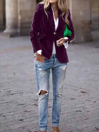 Blazer de mujer cruzado | Botones dorados