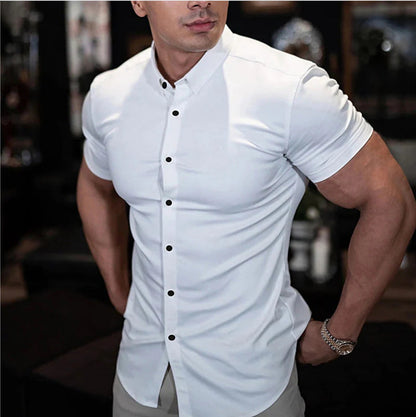 Camisa de Hombre de Manga Corta | Cierre con Botones