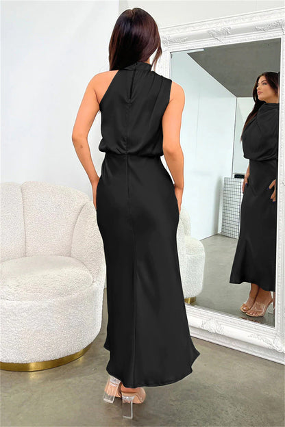 Vestido de Noche de Mujer | Cuello Drapeado