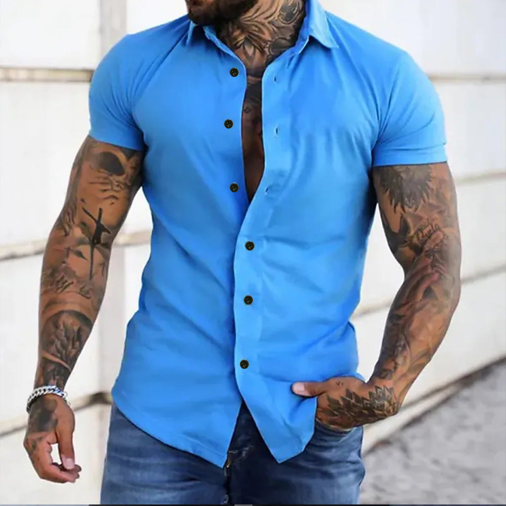 Camisa de Hombre de Manga Corta | Cierre con Botones