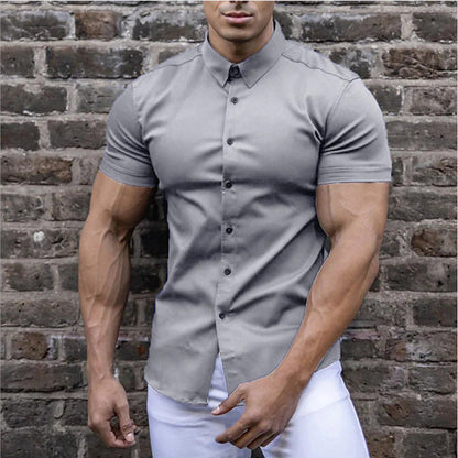 Camisa de Hombre de Manga Corta | Cierre con Botones