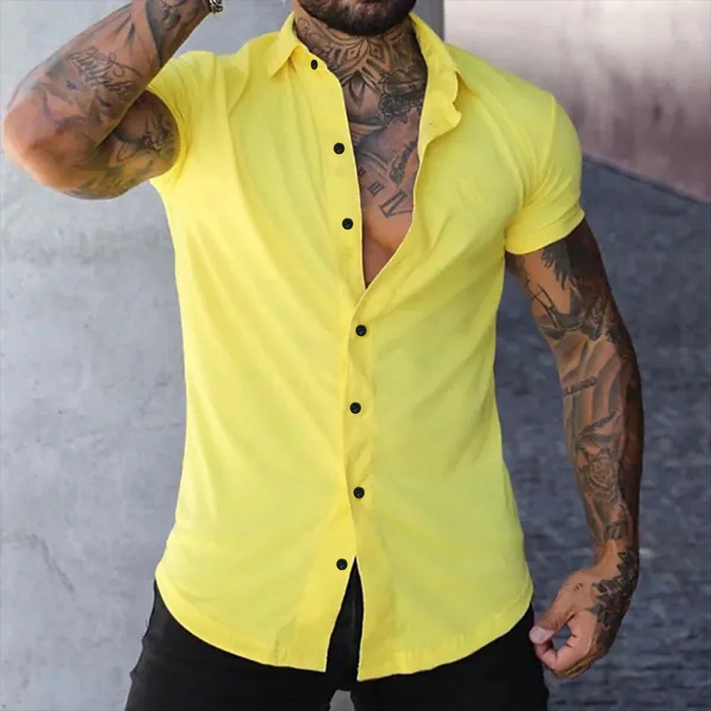 Camisa de Hombre de Manga Corta | Cierre con Botones