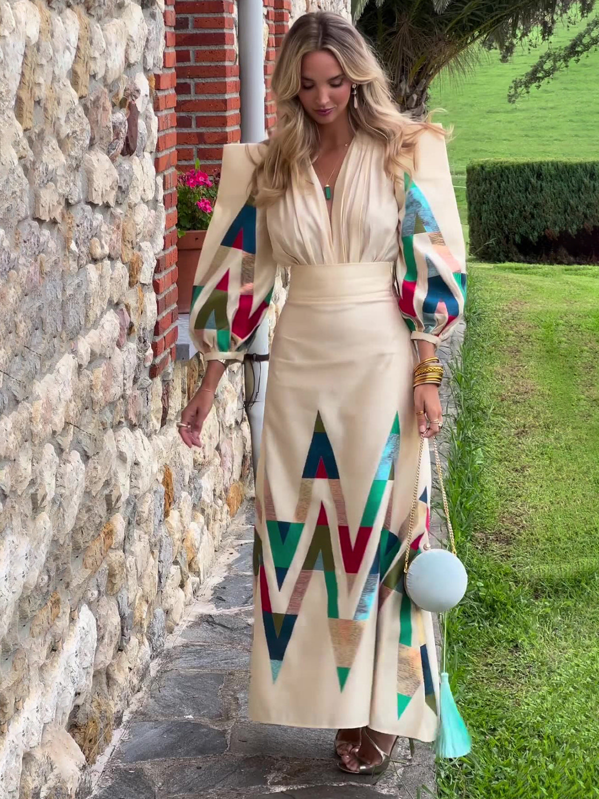 Vestido maxi de verano de mujer | estampado
