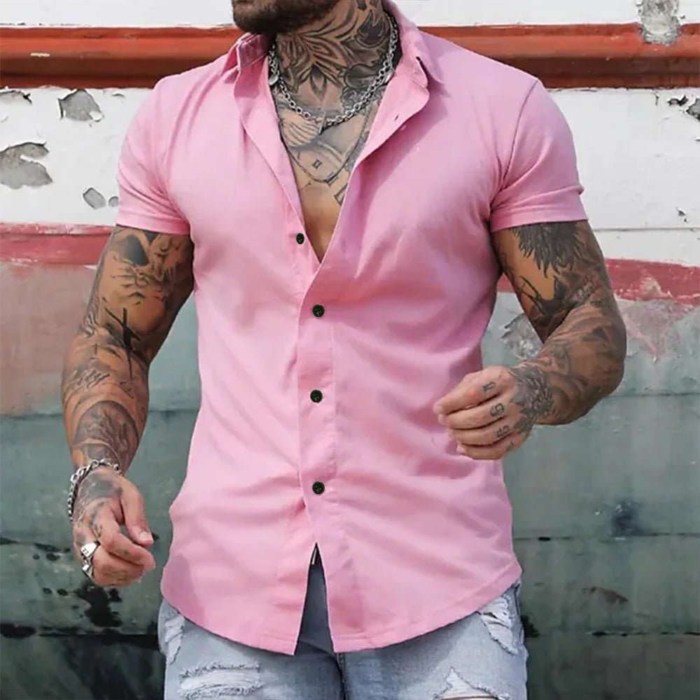 Camisa de Hombre de Manga Corta | Cierre con Botones