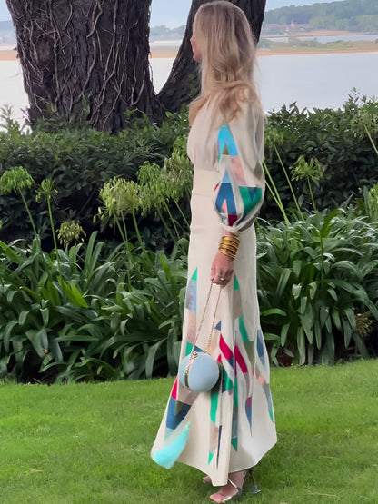 Vestido maxi de verano de mujer | estampado