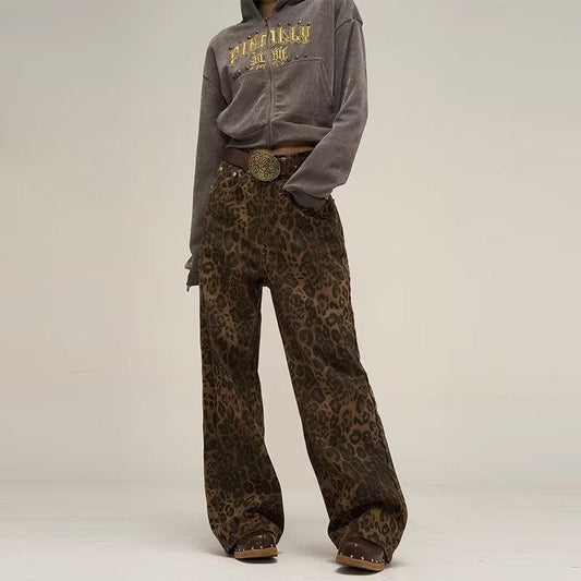 Jeans de Mujer con Estampado de Leopardo | Casual