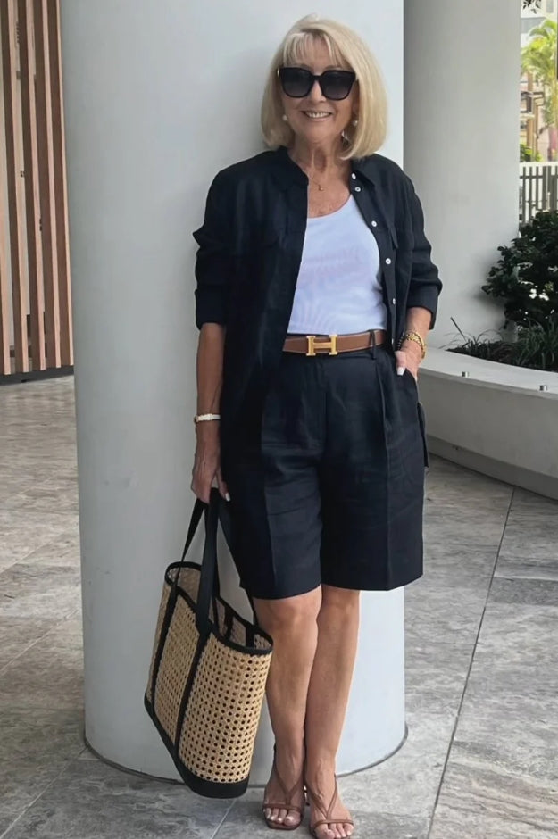 Casual Office Suit with Shorts