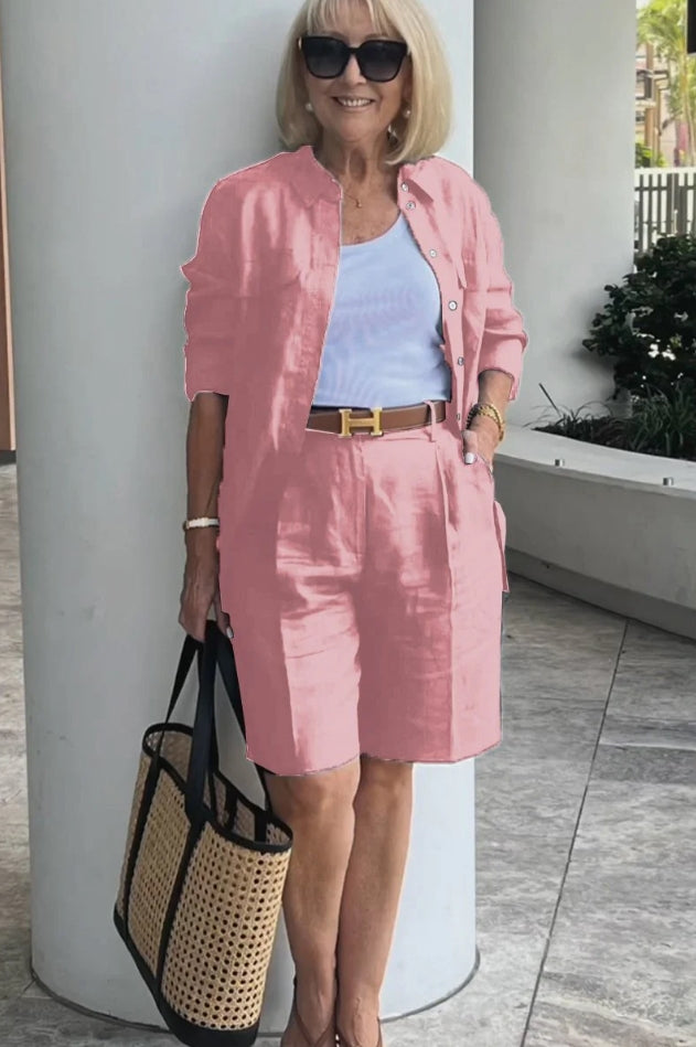 Casual Office Suit with Shorts