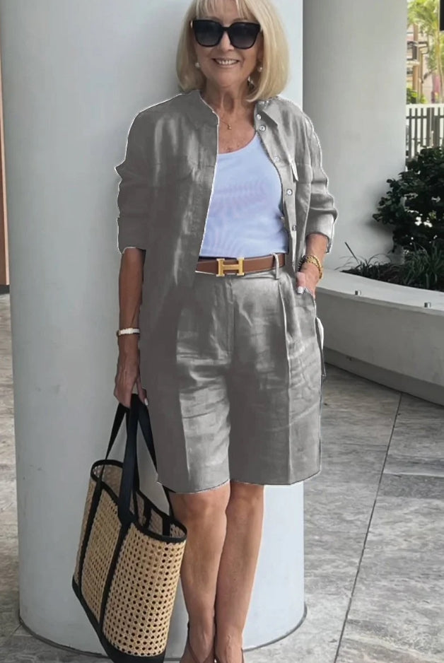 Casual Office Suit with Shorts